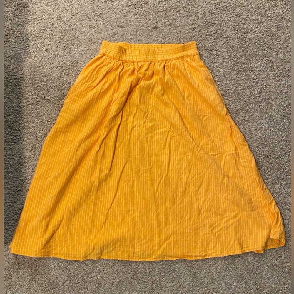 A New Day Orange and White Striped Skirt